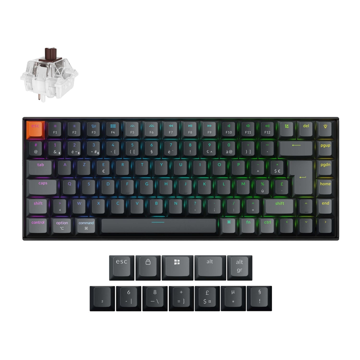 Keychron K2 QMK Draadloze Mechanische Toetsenbord (ISO Indeling) - Versie 3