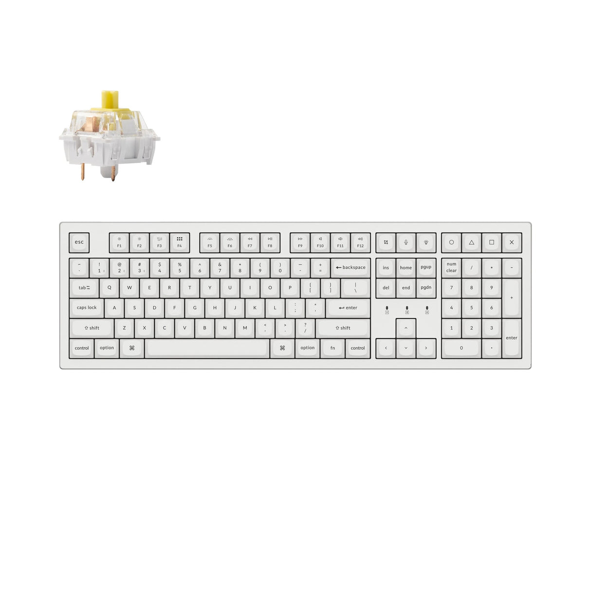 Keychron K10 Pro QMK/VIA Draadloos Mechanisch Toetsenbord (US ANSI-indeling)