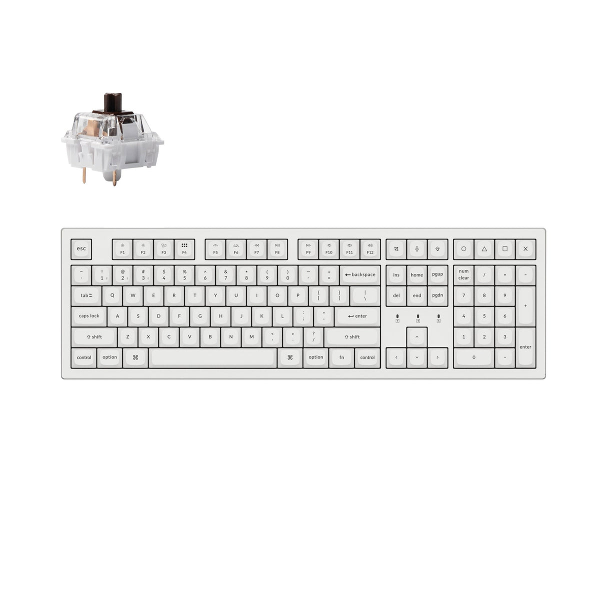 Keychron K10 Pro QMK/VIA Draadloos Mechanisch Toetsenbord (US ANSI-indeling)