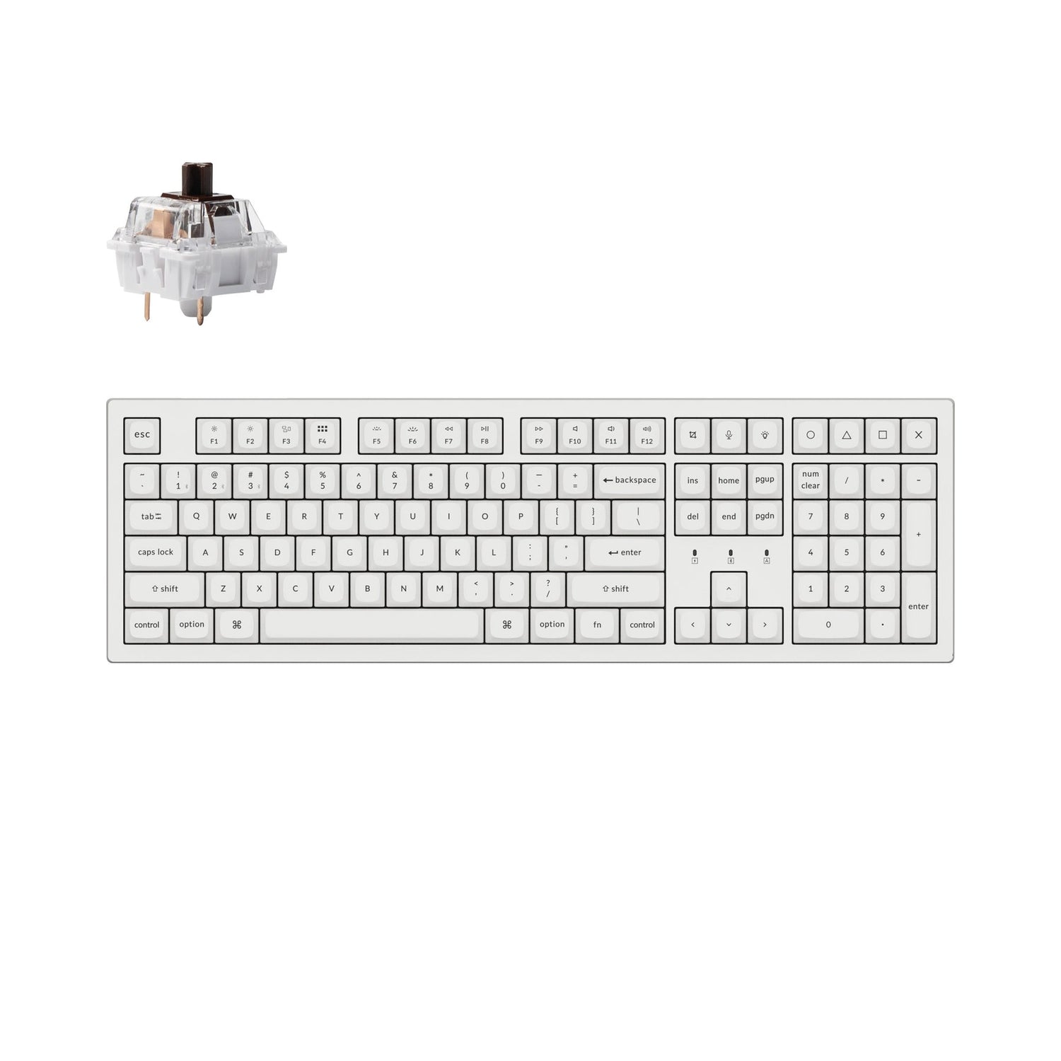 Keychron K10 Pro QMK/VIA Draadloos Mechanisch Toetsenbord (US ANSI-indeling)