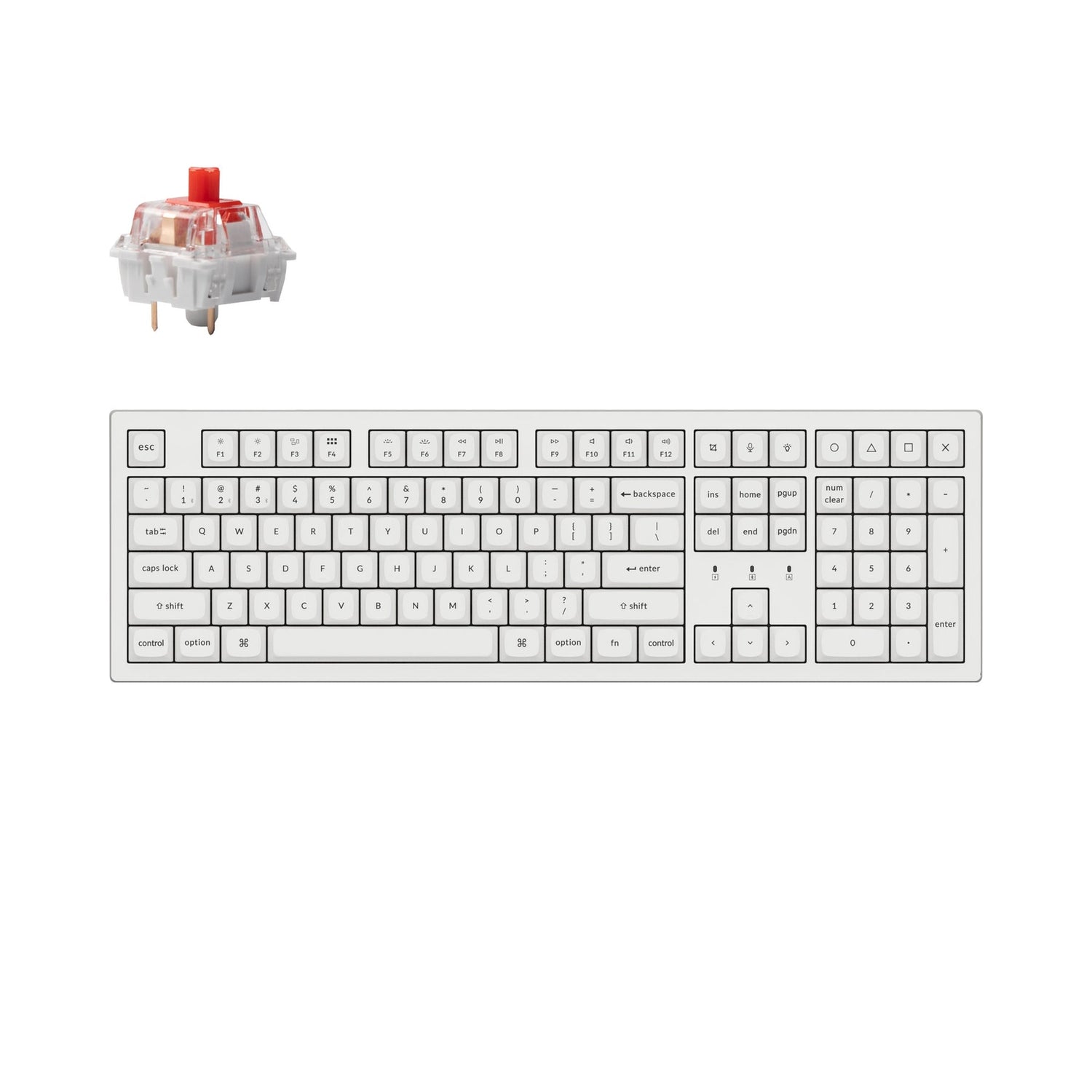 Keychron K10 Pro QMK/VIA Draadloos Mechanisch Toetsenbord (US ANSI-indeling)