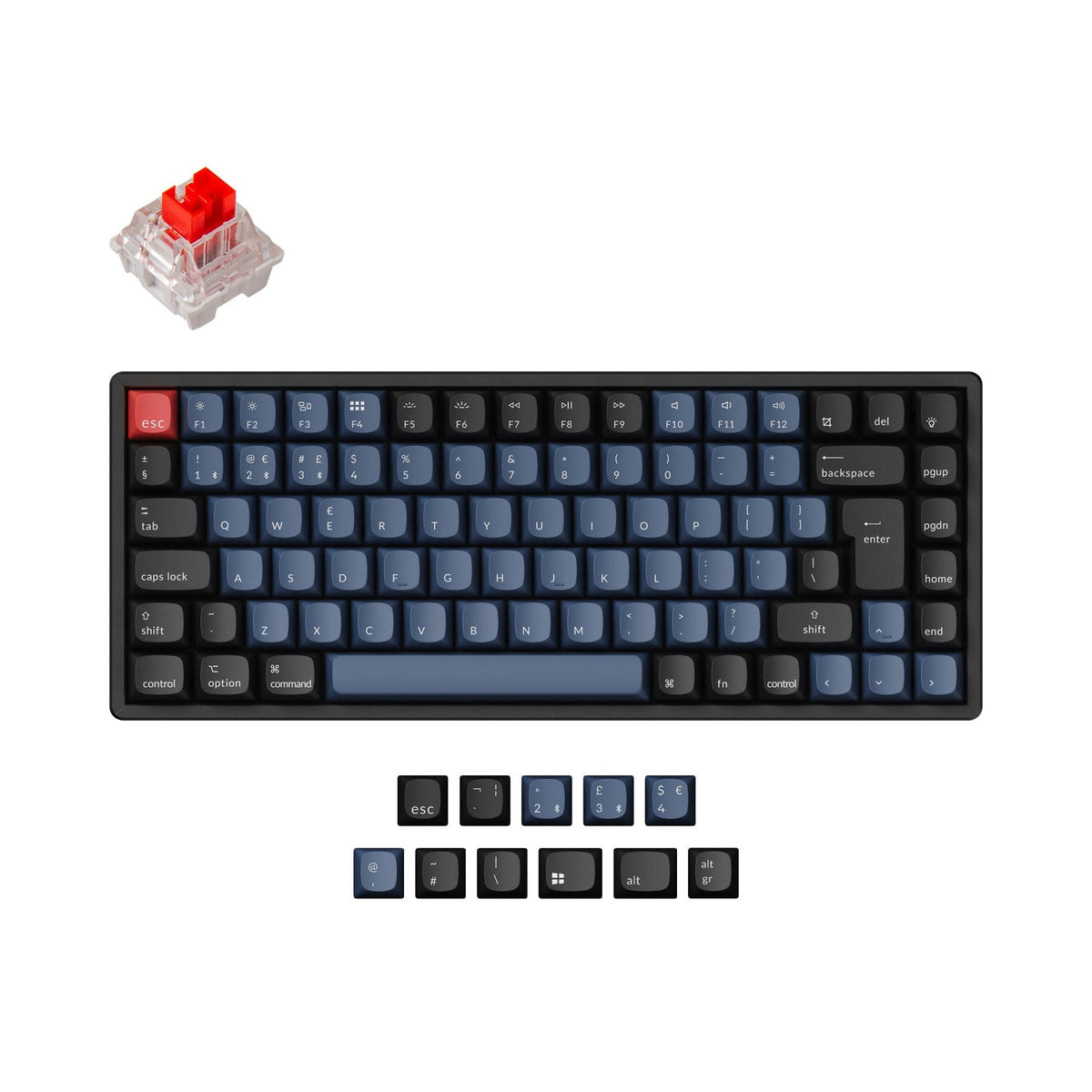 Keychron C2 Pro Custom Bedraad Mechanisch Toetsenbord, Full Size Layout QMK/VIA Programmeerbare RGB-achtergrondverlichting Keychron K Pro Brown Switch Compatibel met Mac Windows Linux