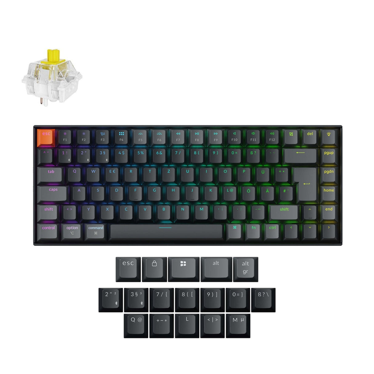 Keychron K2 QMK Draadloze Mechanische Toetsenbord (ISO Indeling) - Versie 3