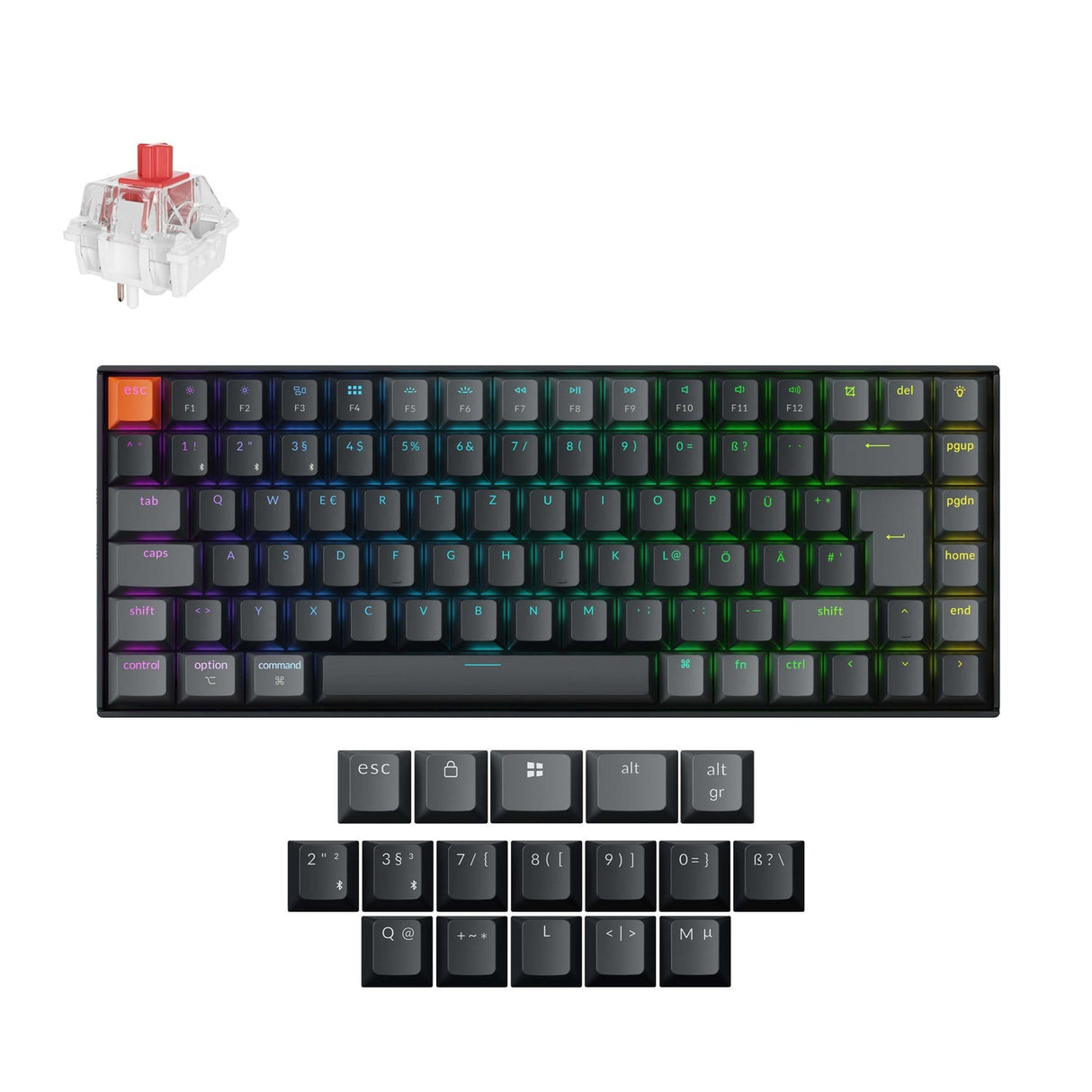 Keychron K2 QMK Draadloze Mechanische Toetsenbord (ISO Indeling) - Versie 3
