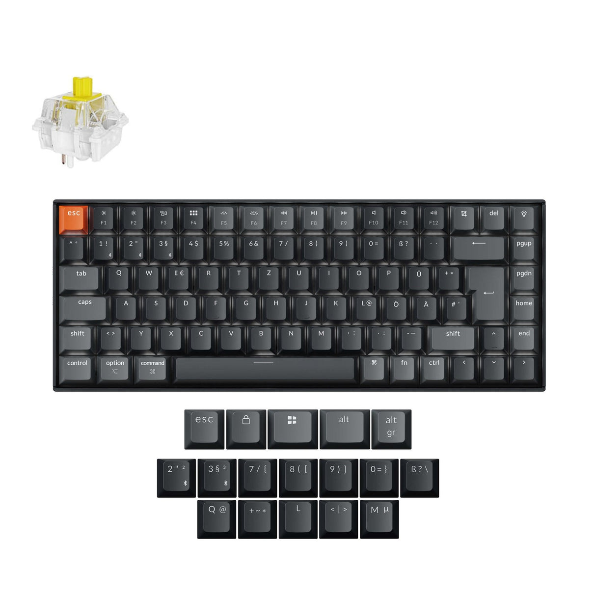 Keychron K2 QMK Draadloze Mechanische Toetsenbord (ISO Indeling) - Versie 3