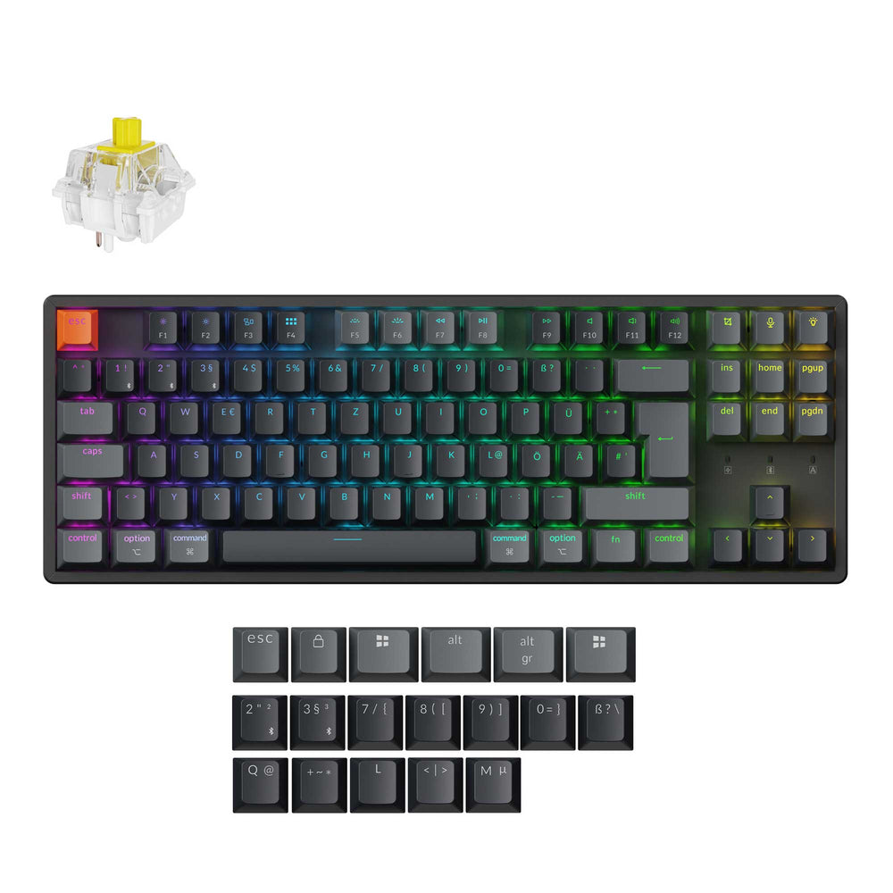 Keychron K8 QMK Draadloze Mechanische Toetsenbord (ISO Indeling) - Versie 2