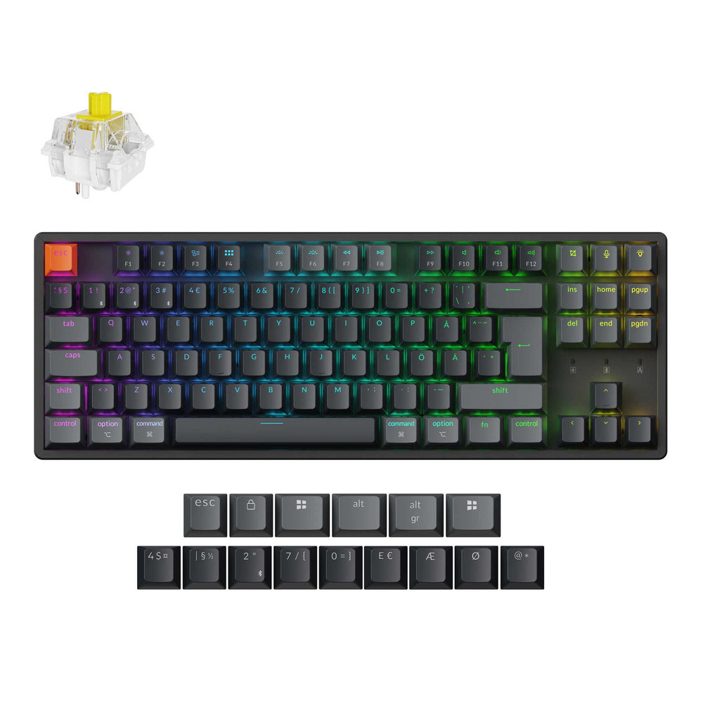 Keychron K8 QMK Draadloze Mechanische Toetsenbord (ISO Indeling) - Versie 2