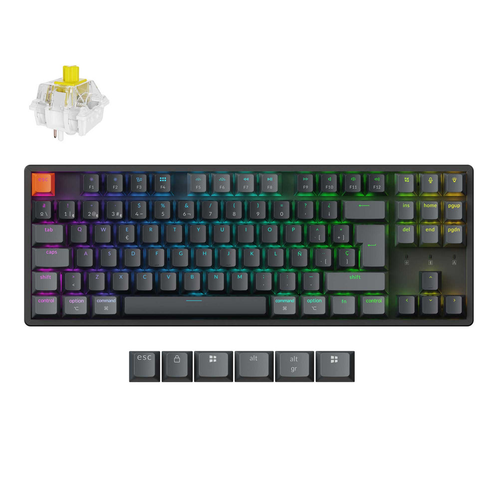 Keychron K8 QMK Draadloze Mechanische Toetsenbord (ISO Indeling) - Versie 2