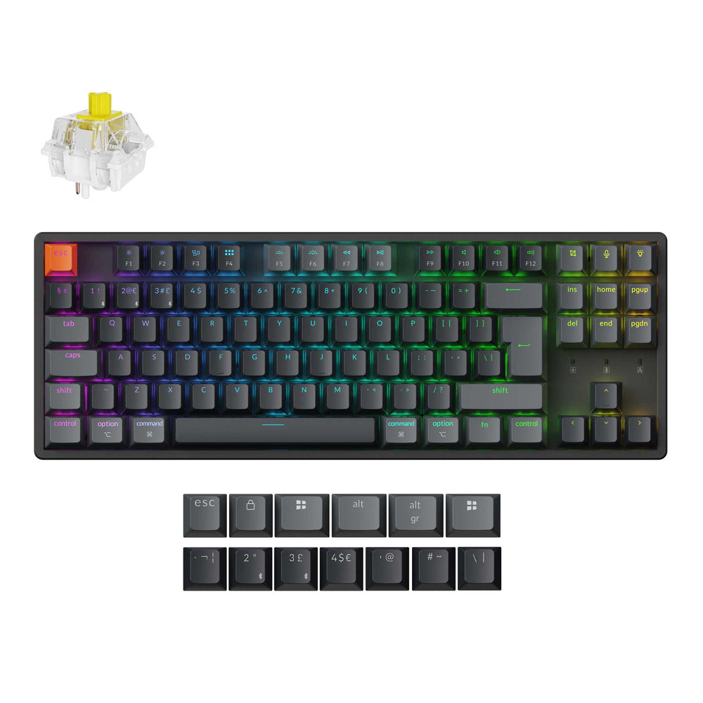 Keychron K8 QMK Draadloze Mechanische Toetsenbord (ISO Indeling) - Versie 2