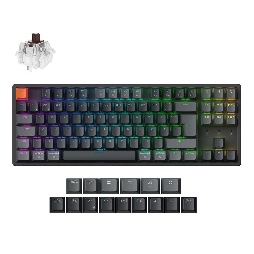 Keychron K8 QMK Draadloze Mechanische Toetsenbord (ISO Indeling) - Versie 2