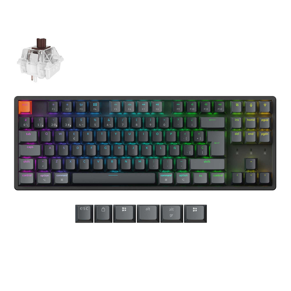 Keychron K8 QMK Draadloze Mechanische Toetsenbord (ISO Indeling) - Versie 2