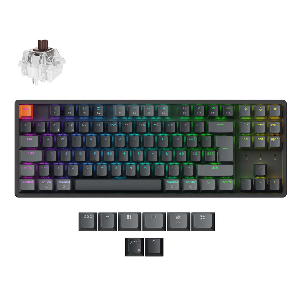 Keychron K8 QMK Draadloze Mechanische Toetsenbord (ISO Indeling) - Versie 2