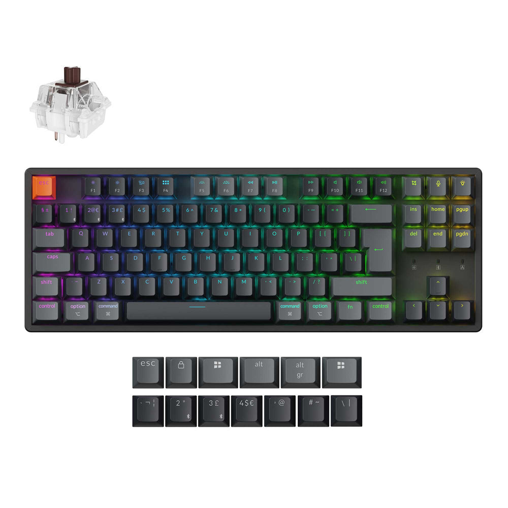 Keychron K8 QMK Draadloze Mechanische Toetsenbord (ISO Indeling) - Versie 2