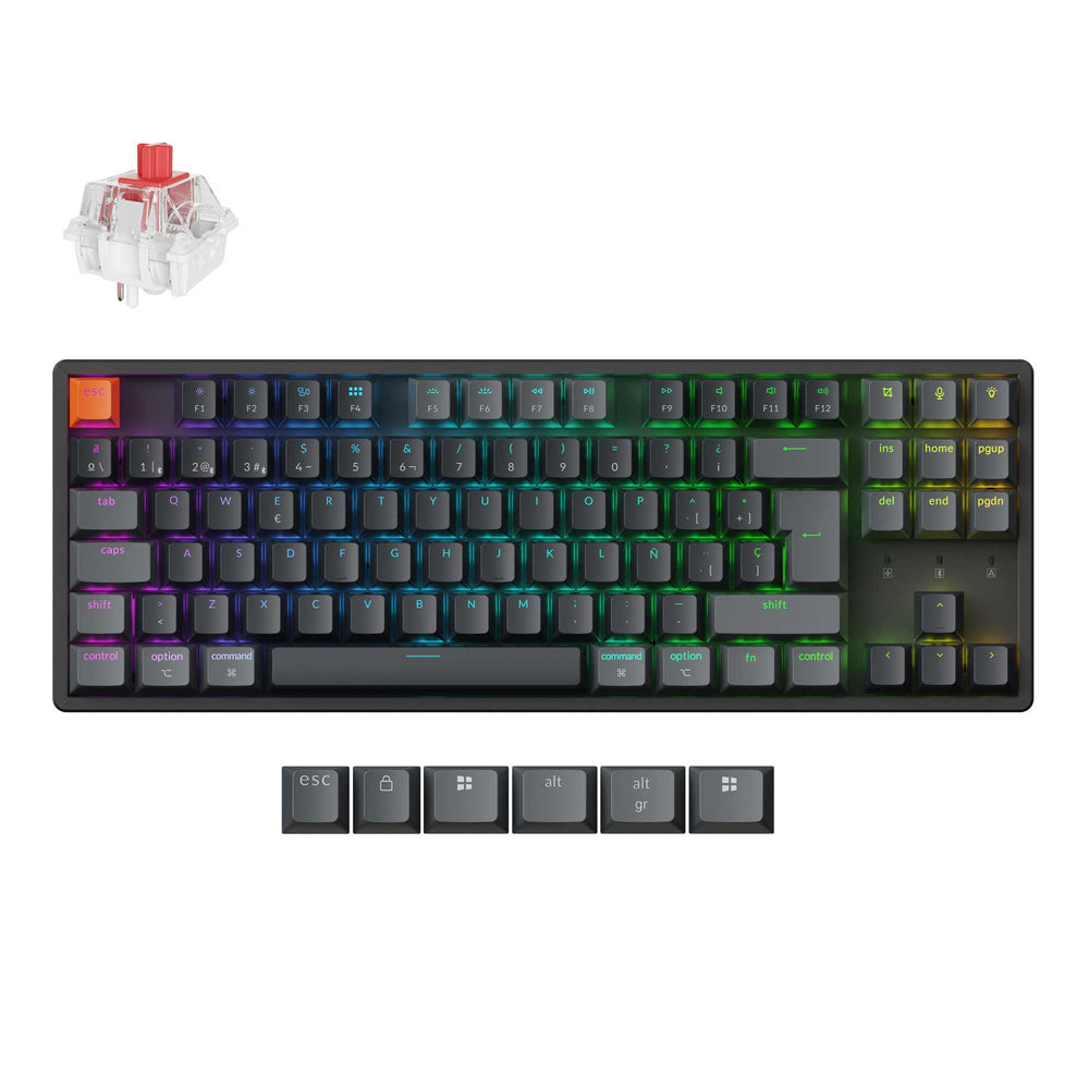 Keychron K8 QMK Draadloze Mechanische Toetsenbord (ISO Indeling) - Versie 2