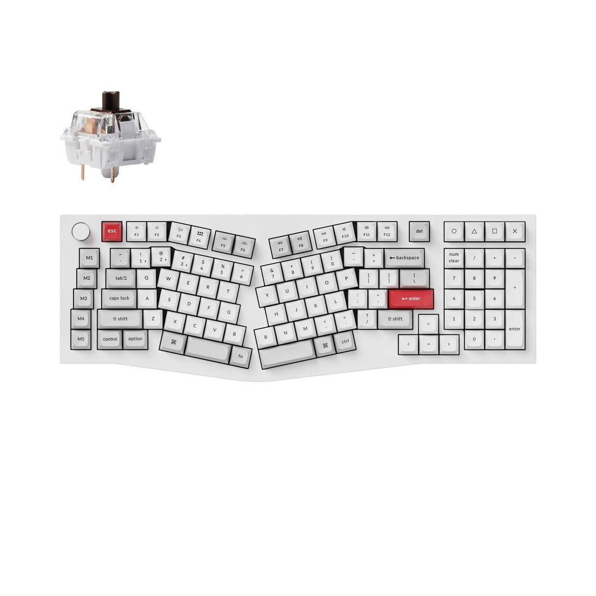 Keychron Q13 Pro (Alice Layout) QMK/VIA Draadloos, aangepast mechanisch toetsenbord