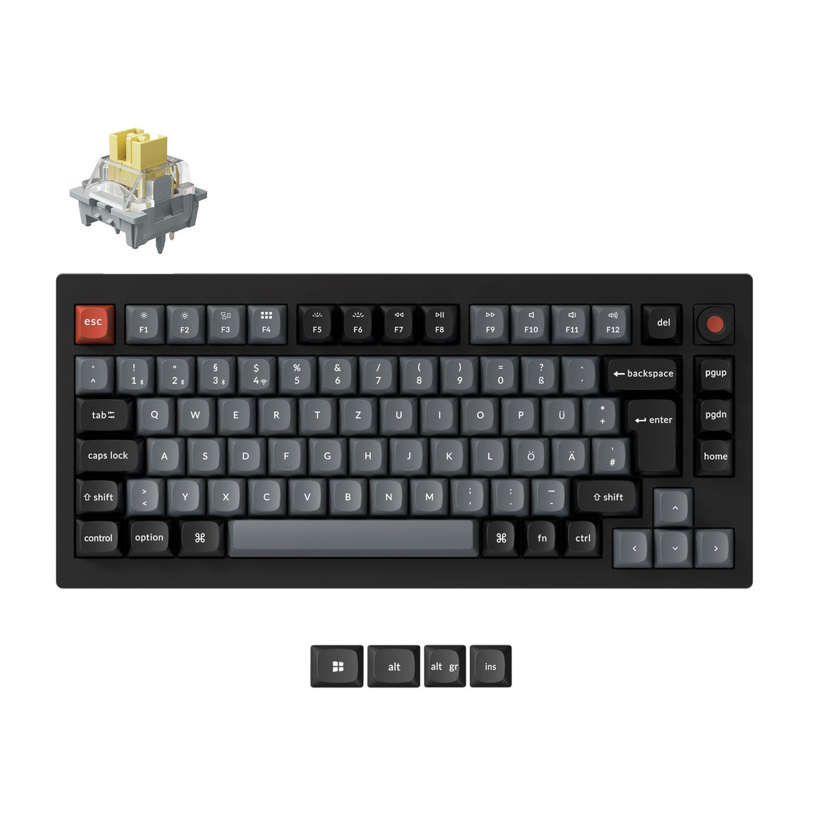 Keychron V1 8K QMK Bedraad Aangepast Mechanisch Toetsenbord (US ANSI-indeling)