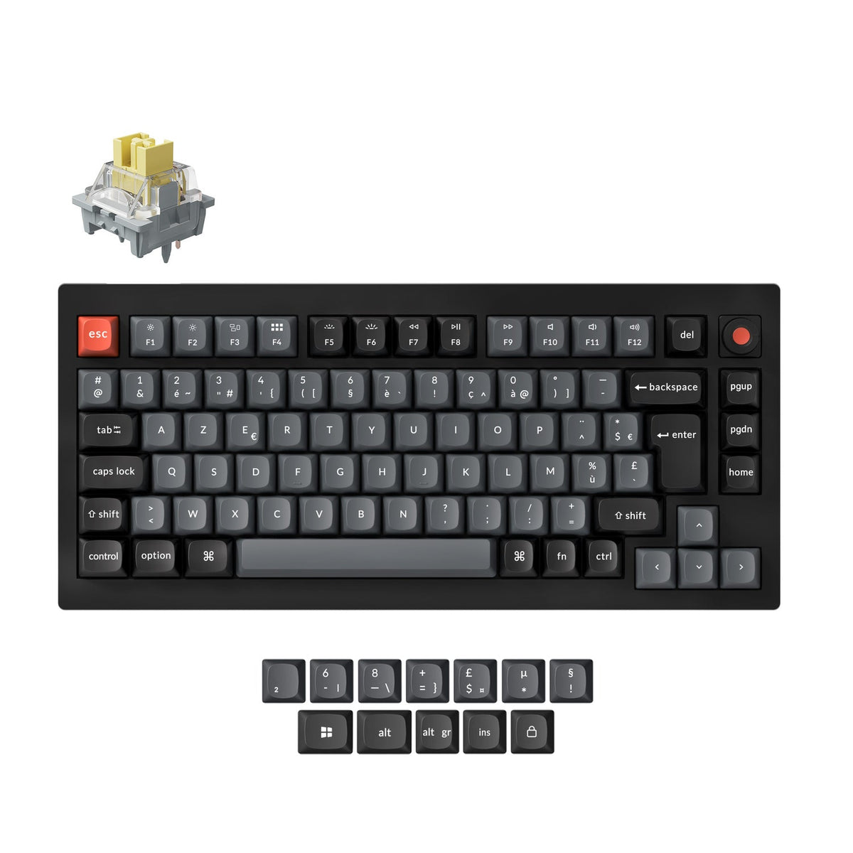 Keychron V1 8K QMK Bedraad Aangepast Mechanisch Toetsenbord (US ANSI-indeling)