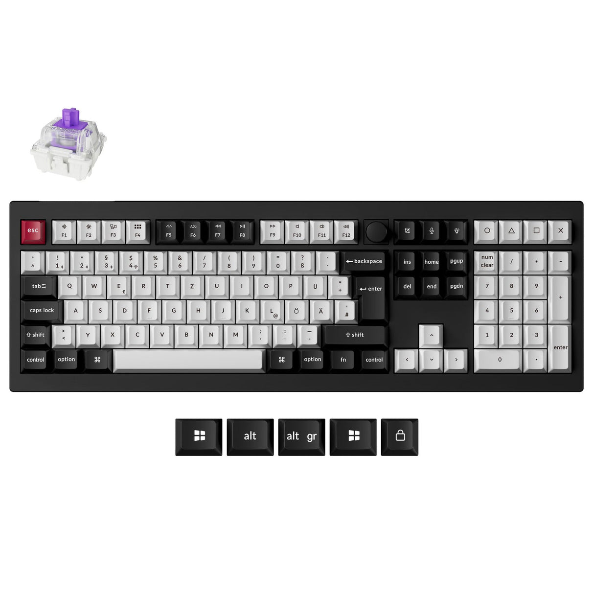 Keychron Q6 HE QMK Draadloos Aangepast Toetsenbord ISO Indeling Collectie