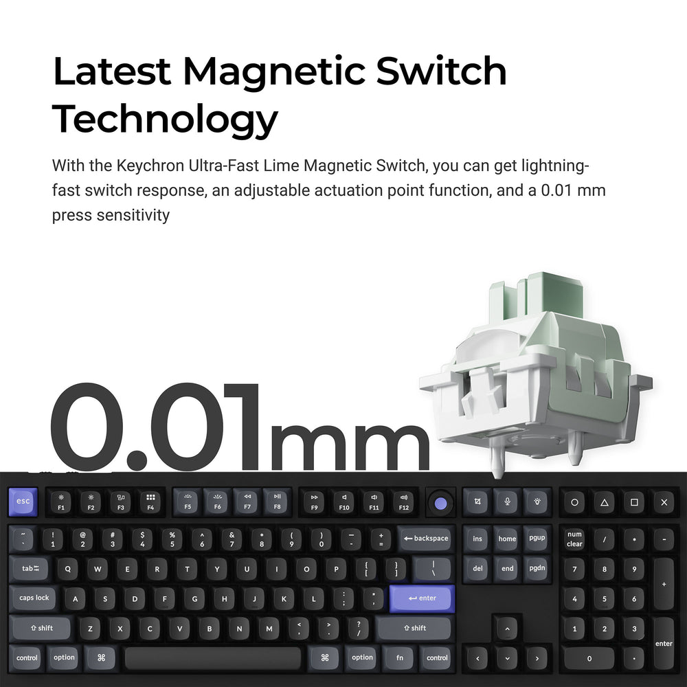 Keychron Q6 HE 8K Magnetic Switch Wired Keyboard (US ANSI Layout)