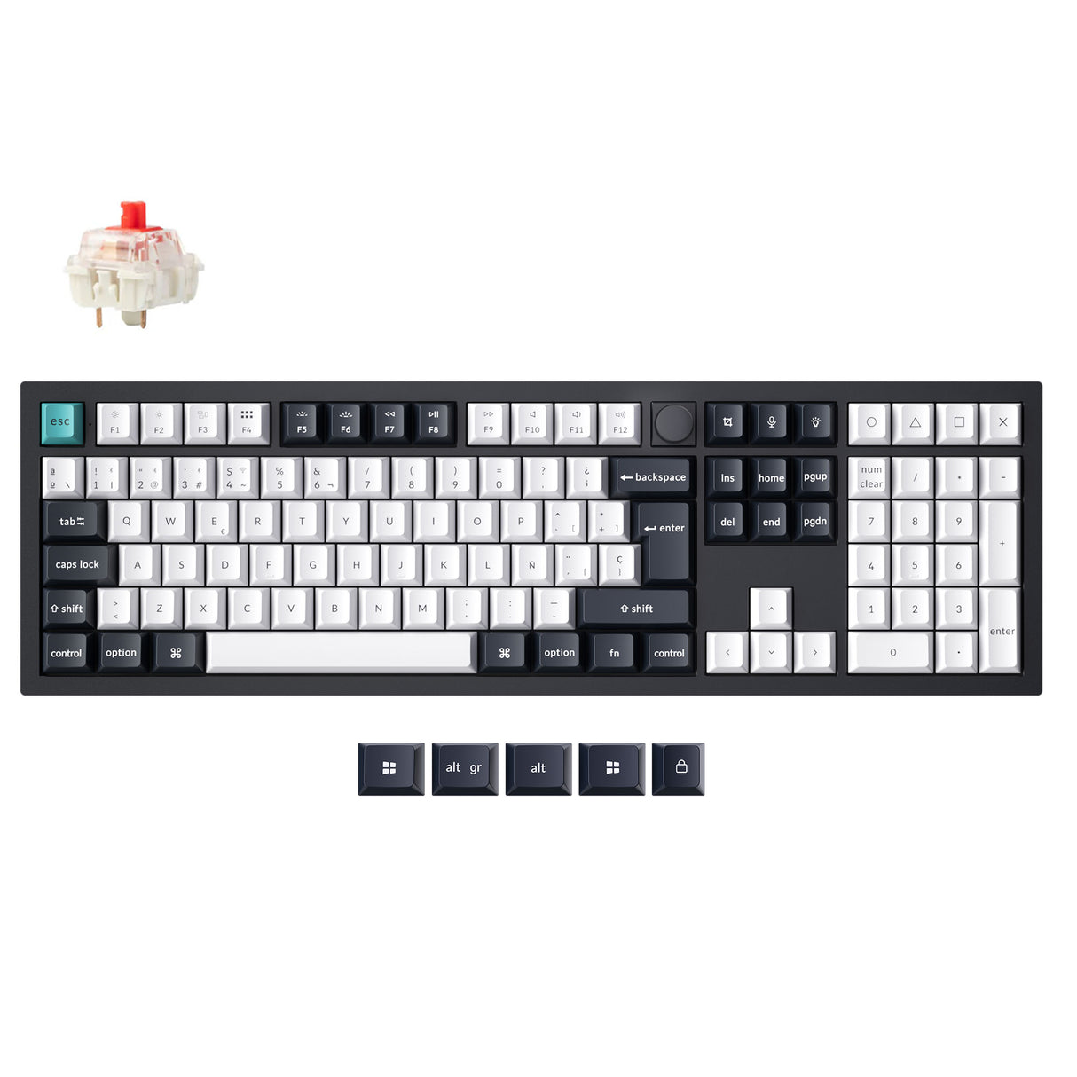 Keychron Q6 Max QMK/VIA Draadloos aangepast mechanisch toetsenbord ISO-indelingscollectie