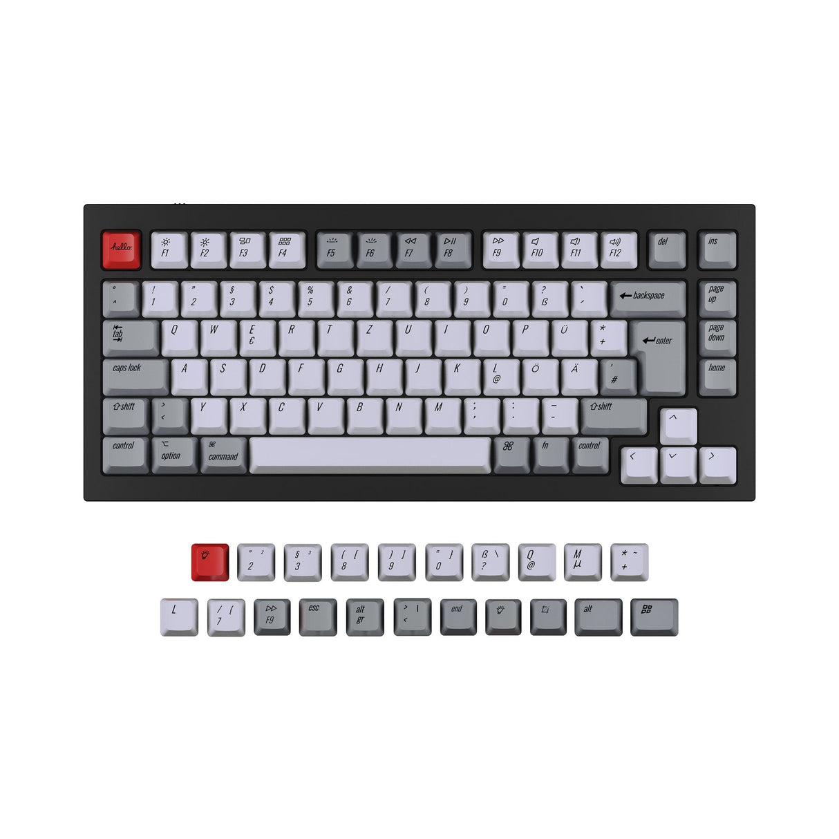 ISO Q1 & Q1 Pro & V1 & K2 & K2 Pro OEM Dye-Sub PBT Keycap-set