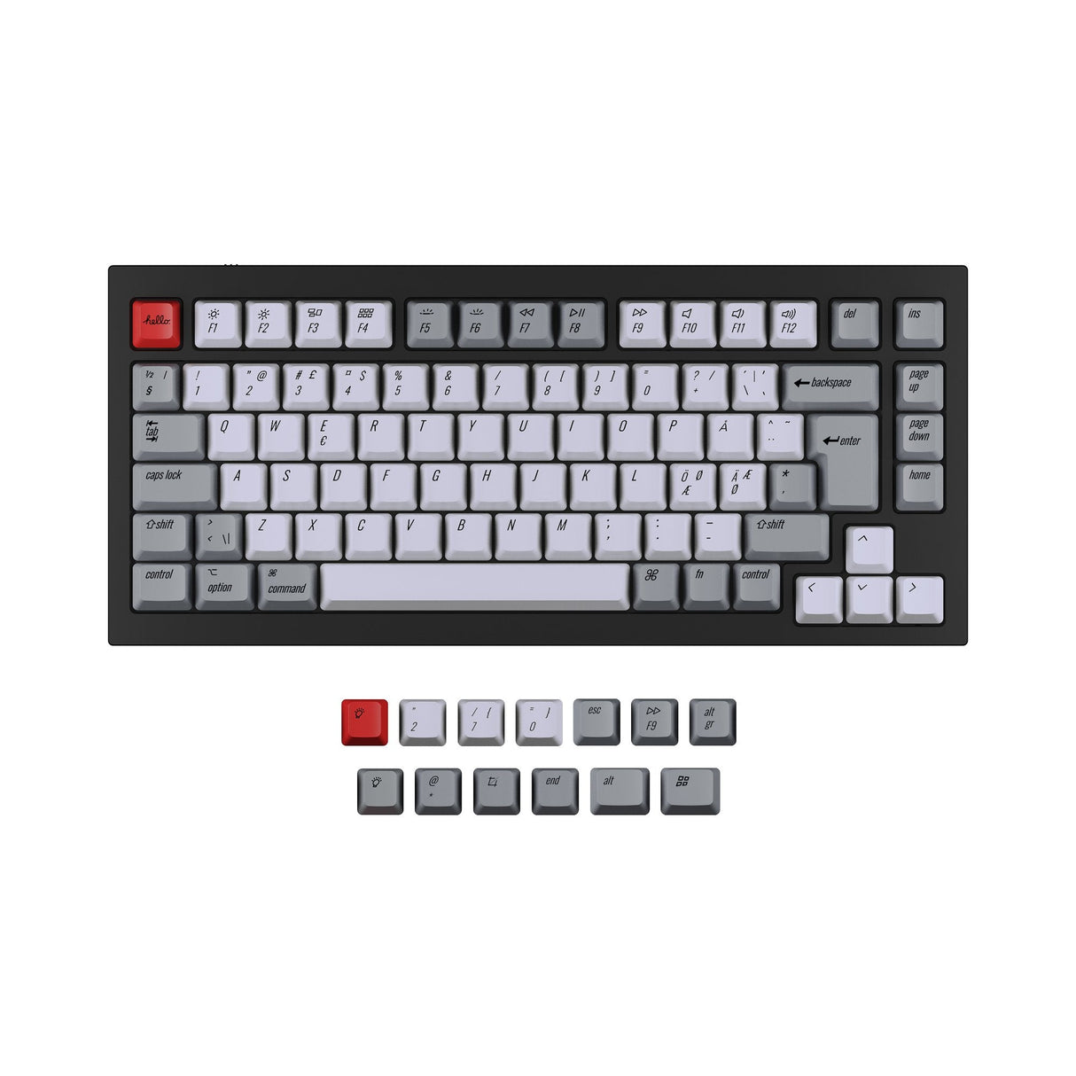 ISO Q1 & Q1 Pro & V1 & K2 & K2 Pro OEM Dye-Sub PBT Keycap-set