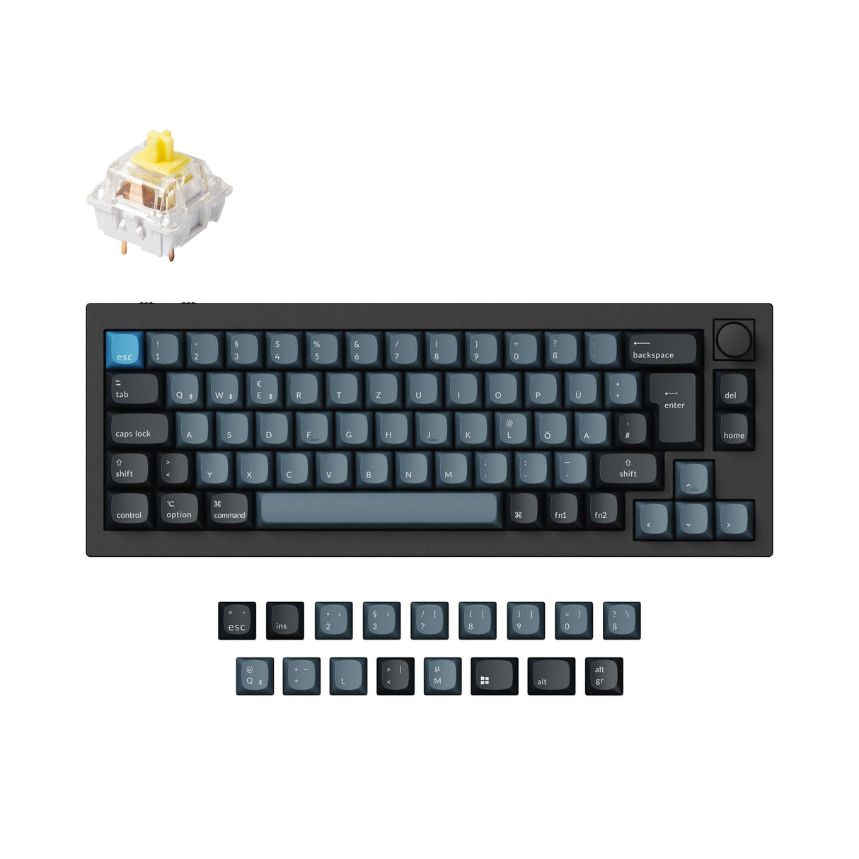 Keychron Q2 Pro QMK/VIA Draadloos aangepast mechanisch toetsenbord ISO-indelingscollectie