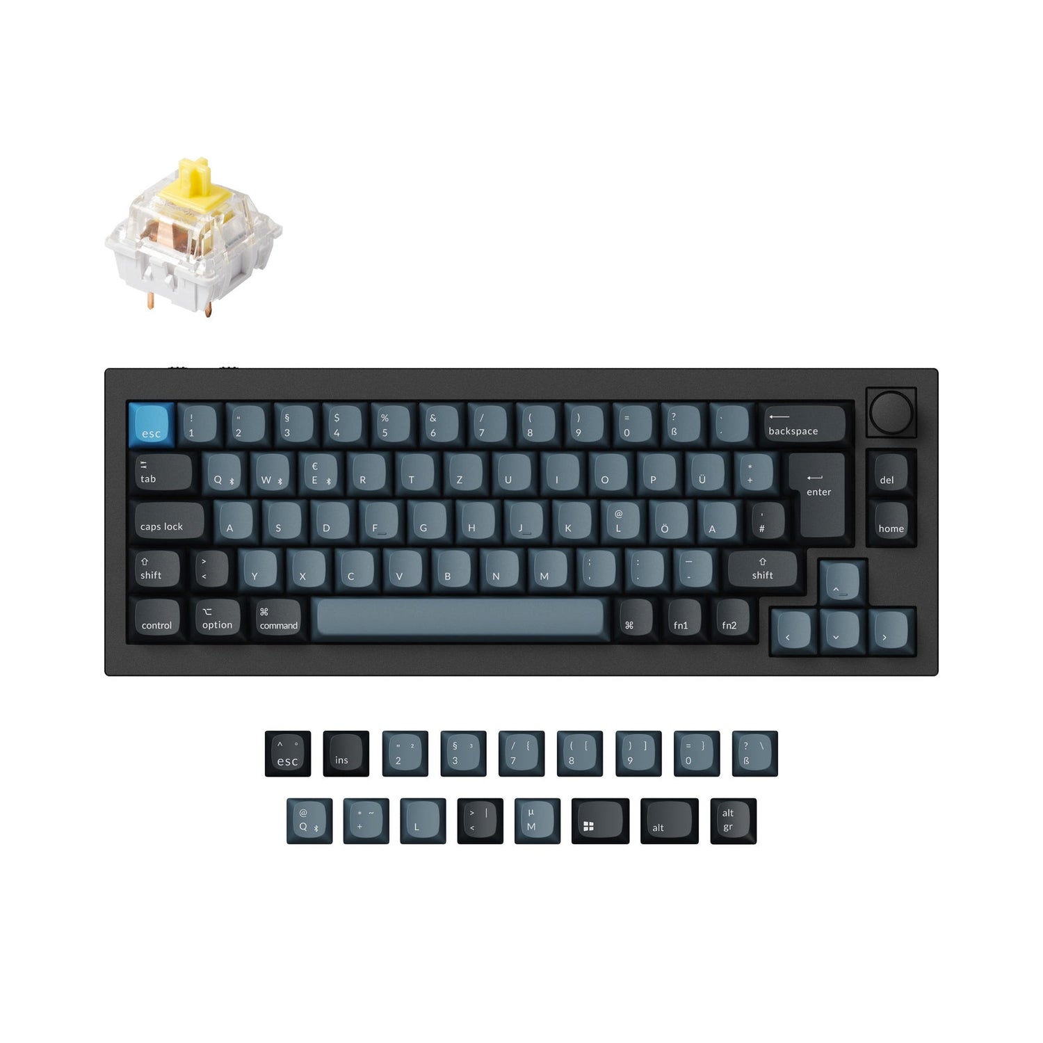 Keychron Q2 Pro QMK/VIA Draadloos aangepast mechanisch toetsenbord ISO-indelingscollectie