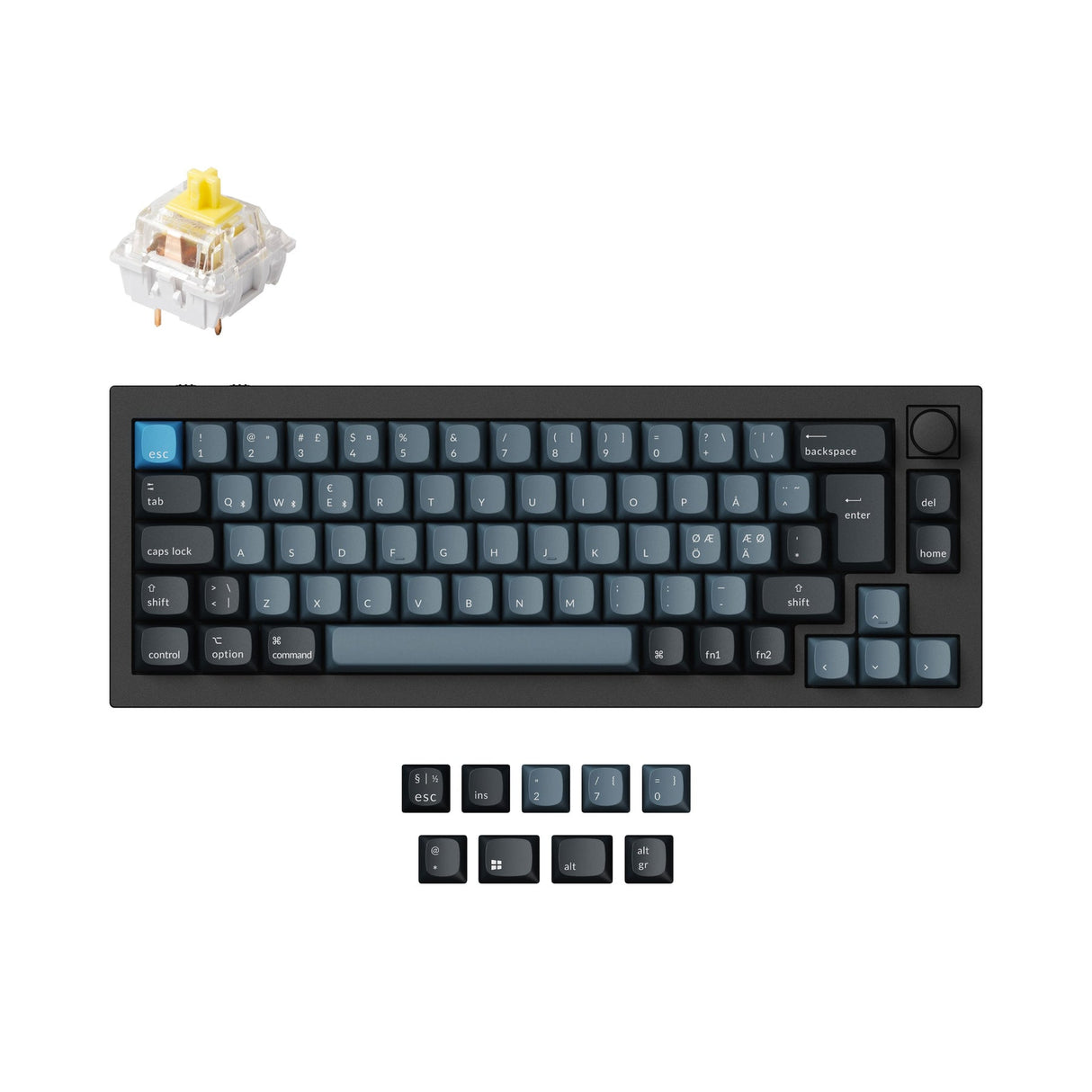 Keychron Q2 Pro QMK/VIA Draadloos aangepast mechanisch toetsenbord ISO-indelingscollectie