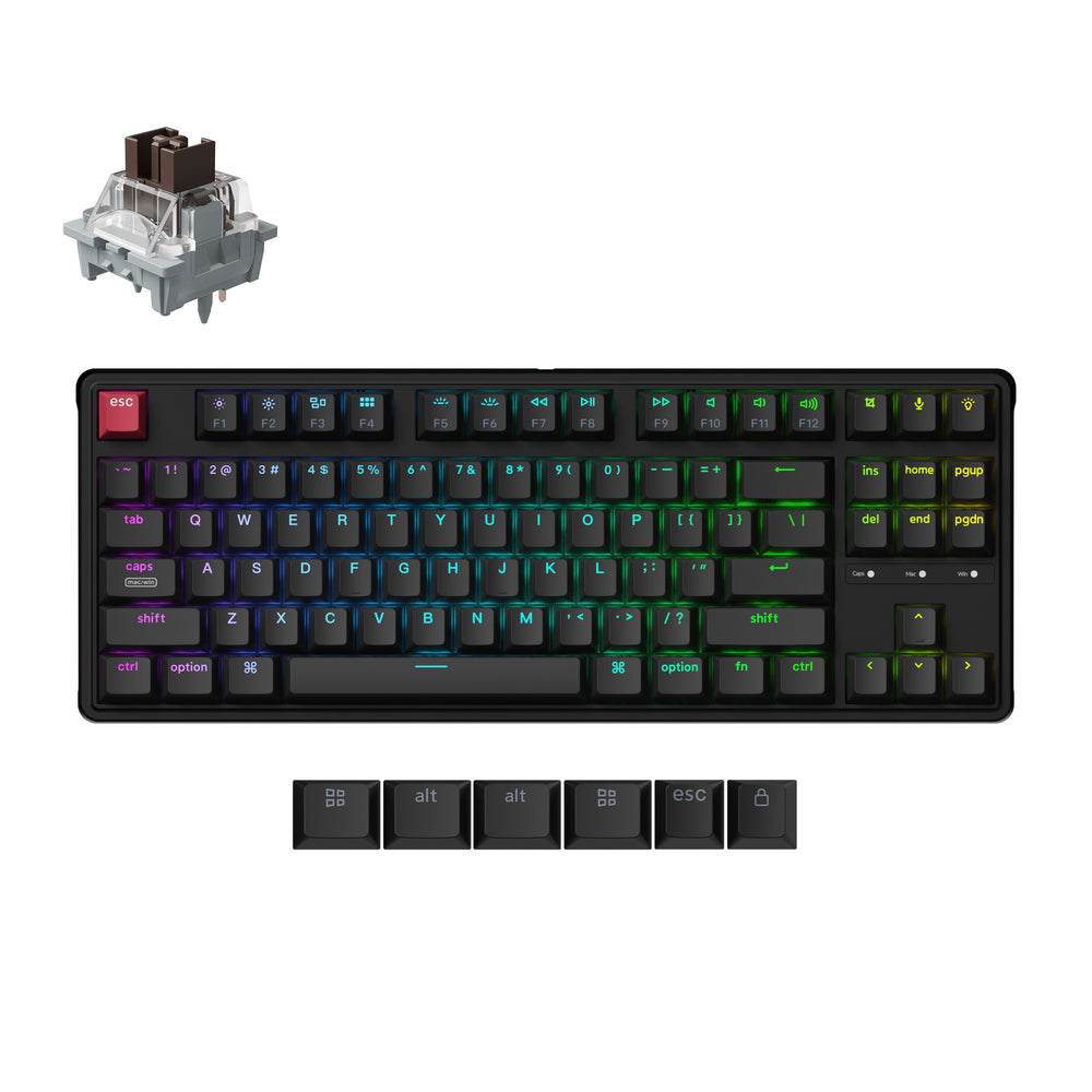 Keychron C3 Pro 8K QMK Bedraad Aangepast Mechanisch Toetsenbord (VS ANSI Indeling)