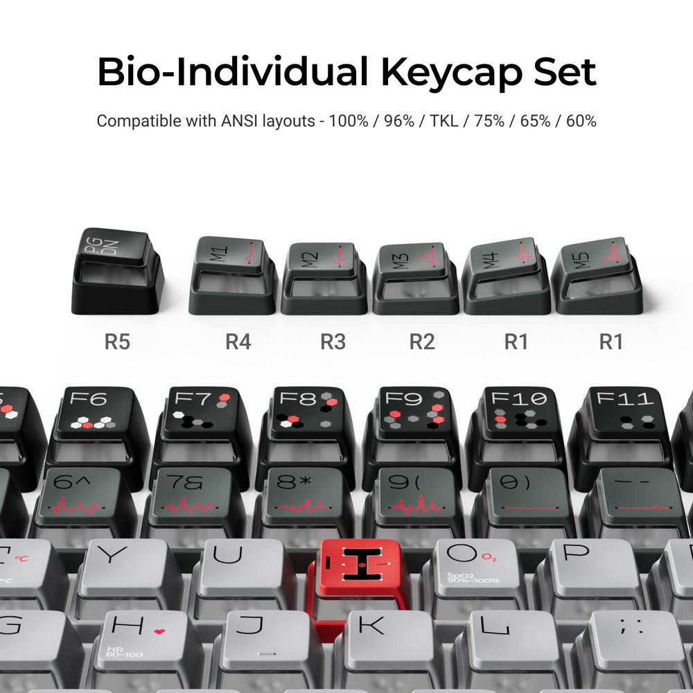 Bio-Individual - Nuclear Power Shine-through Dye-Sub PBT Full Keycap Set