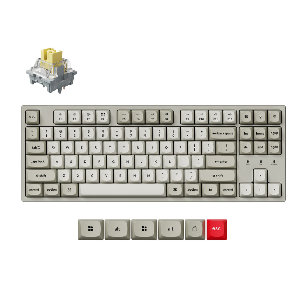 Keychron C1 Pro 8K QMK Wired Custom Mechanical Keyboard (US ANSI Layout)