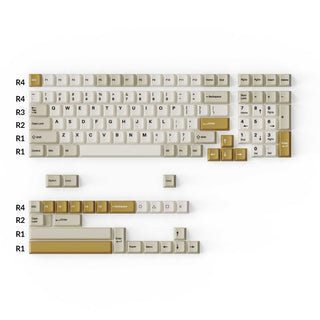 Cherry Profile Double-Shot PBT volledige set keycaps - Kameel