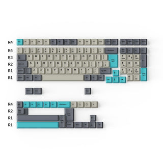 Cherry Profile Double - Shot PBT Full Set Keycaps - Dolch Blue