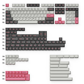 Cherry Profile Double-Shot PBT volledige set keycaps - Dolch Pink