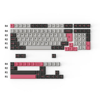 Cherry Profile Double-Shot PBT volledige set keycaps - Dolch Pink