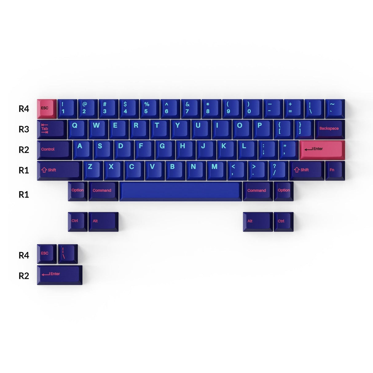 Cherry Profile Double - Shot PBT Full Set Keycaps - Player