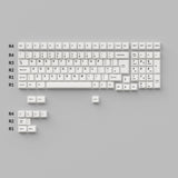 Cherry Profile Double - Shot PBT Full Set Keycaps - Black on White - Bow