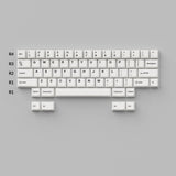 Cherry Profile Double - Shot PBT volledige set keycaps - zwart op wit - strik