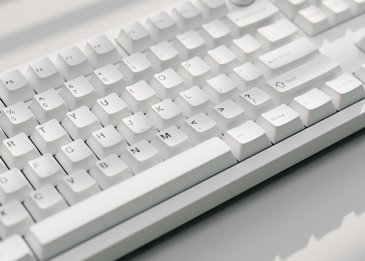 Cherry Profile Double - Shot PBT volledige set keycaps - zwart op wit - strik