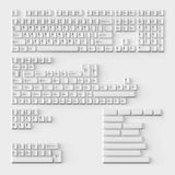 Cherry Profile Double - Shot PBT volledige set keycaps - zwart op wit - strik