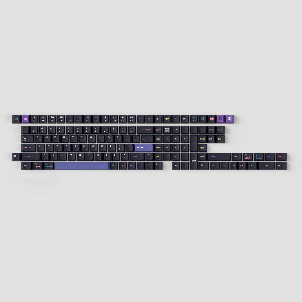 Cherry Profile Dye-Sub PBT Volledige Set Toetsenbordcaps - Cyber Developer