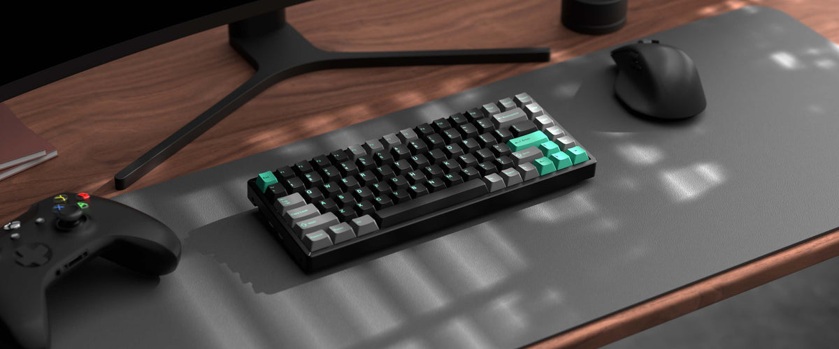 Cherry Profile Double - Shot PBT Full Set Keycaps - Hacker Mint