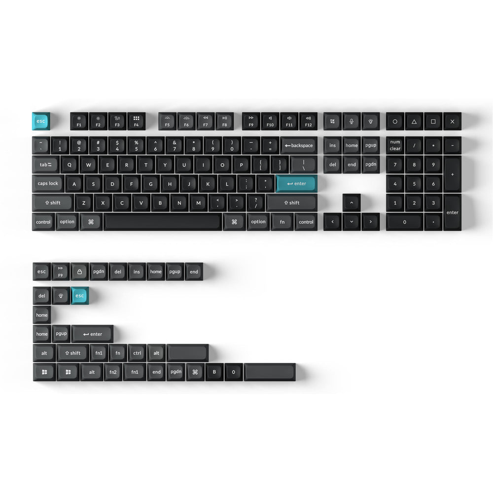 Double Shot KSA PBT Toetsenbordcaps Volledige Set