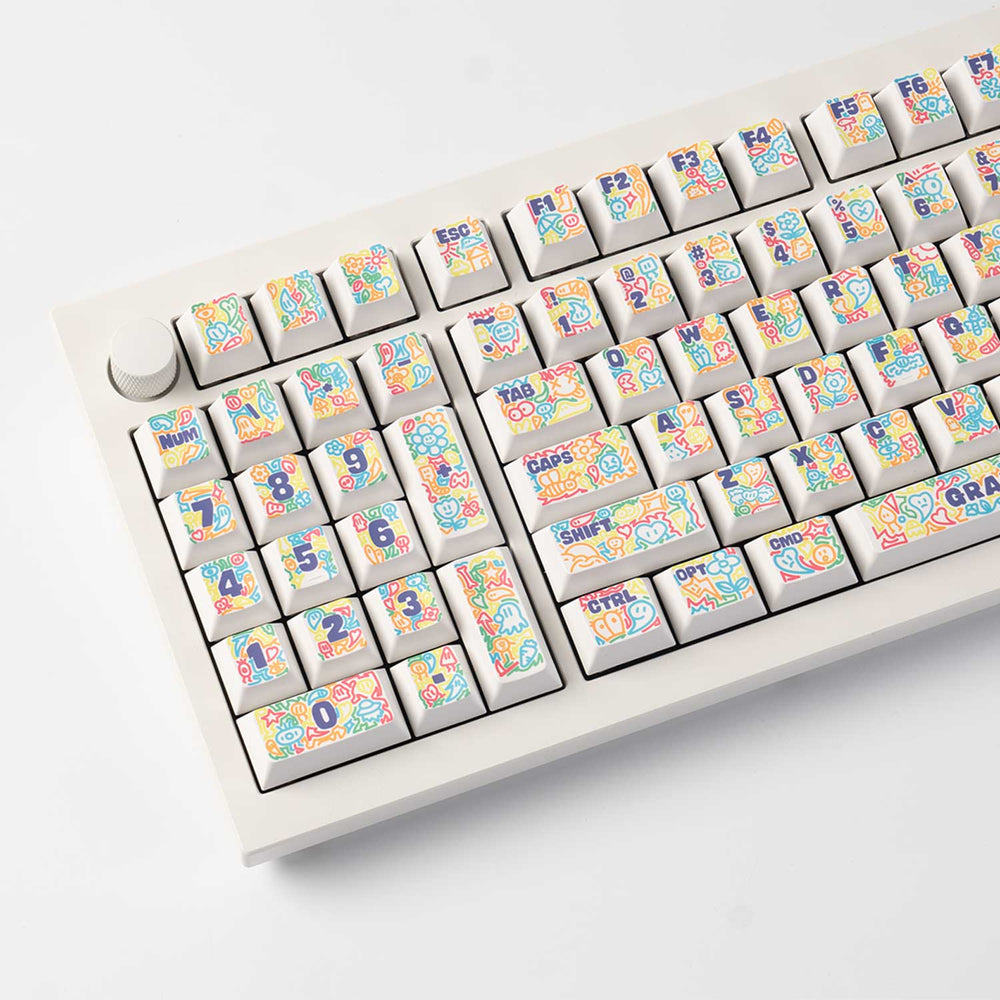 Graffiti Party - Kersenprofiel Dye-Sub PBT volledige keycap-set