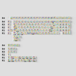 Graffiti Party - Kersenprofiel Dye-Sub PBT volledige keycap-set
