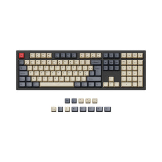 ISO & ANSI Q3 & Q4 & Q4 Pro & Q6 & Q6 Pro & V3 & V4 & V6 & K8 & K8 Pro OEM Dye-Sub PBT Keycap Set - Koolstof