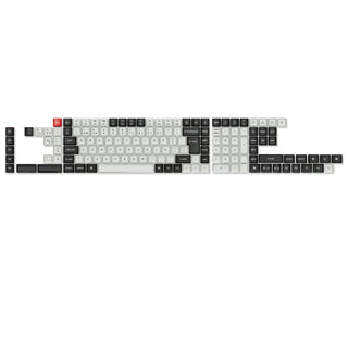 ISO Layout Profile Dye-Sub PBT Full Keycap Set - Black and White