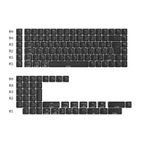ISO Low Profile Shine-Through ABS LSA Full Set Keycap Set - Black