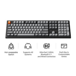 Keychron K10 Max QMK Draadloze Mechanische Toetsenbord (US ANSI Indeling)